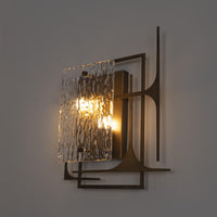 Belize Frosted Glass Resin Protected Dark Antique Wall Sconce - Heka Lighting & Trading Limited