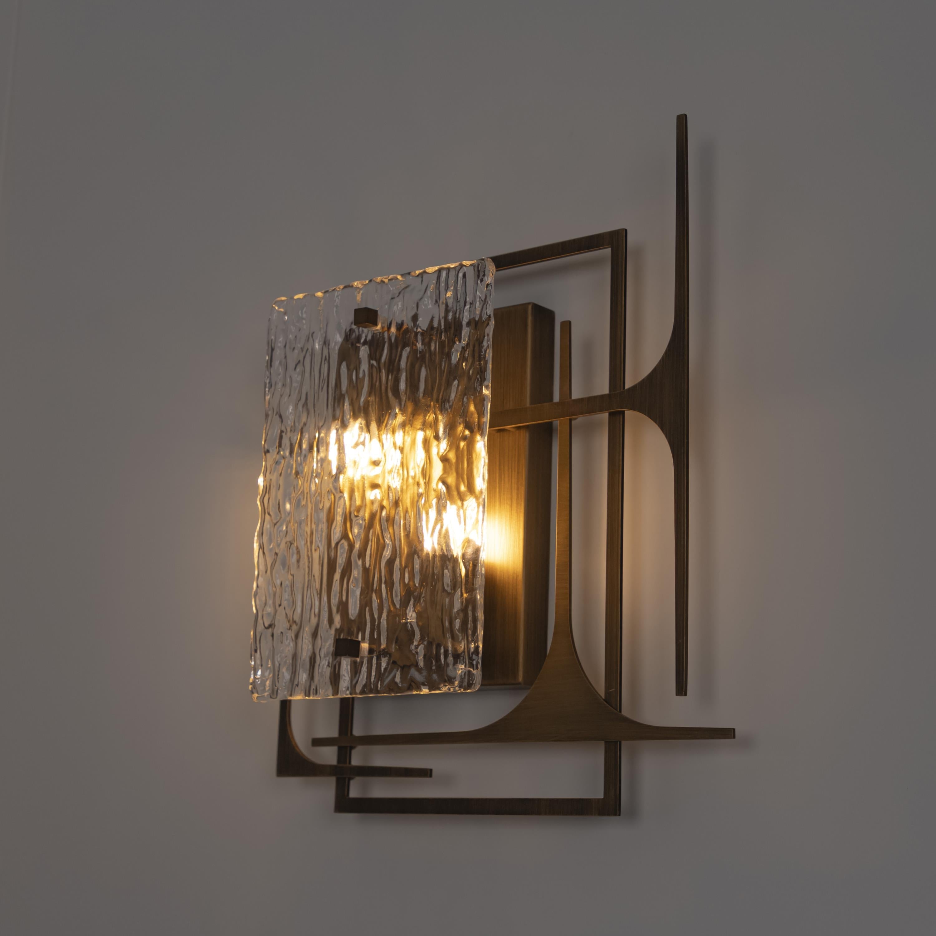 Belize Frosted Glass Resin Protected Dark Antique Wall Sconce - Heka Lighting & Trading Limited