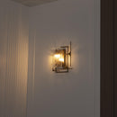 Belize Frosted Glass Resin Protected Dark Antique Wall Sconce - Heka Lighting & Trading Limited