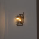 Belize Frosted Glass Resin Protected Dark Antique Wall Sconce - Heka Lighting & Trading Limited