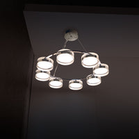 Berlin 8-Piece Platinum Stainless Transparent Glass Chandelier - Heka Lighting & Trading Limited