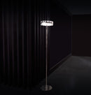 Berlin Platinum Stainless Transparent Glass Floor Lamp - Heka Lighting & Trading Limited