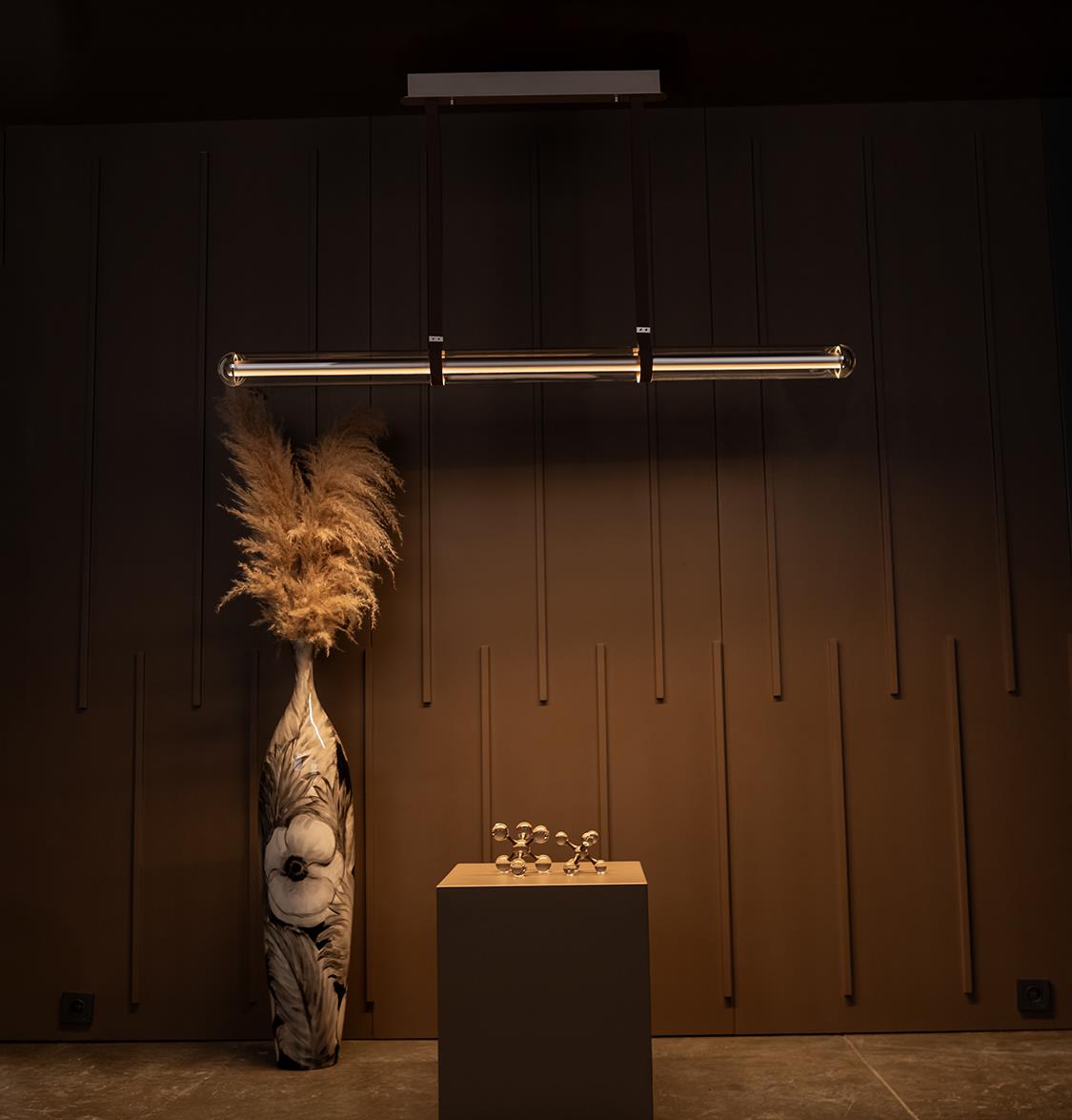 Bermuda Transparent Glass Beige Dining Table Chandelier 150 Cm - Heka Lighting & Trading Limited