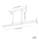 Bermuda Transparent Glass Beige Dining Table Chandelier 150 Cm - Heka Lighting & Trading Limited