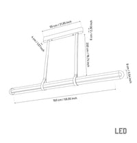 Bermuda Transparent Glass Beige Dining Table Chandelier 150 Cm - Heka Lighting & Trading Limited