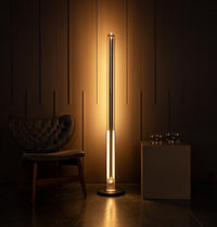 Bermuda Transparent Glass Beige Floor Lamp - Heka Lighting & Trading Limited