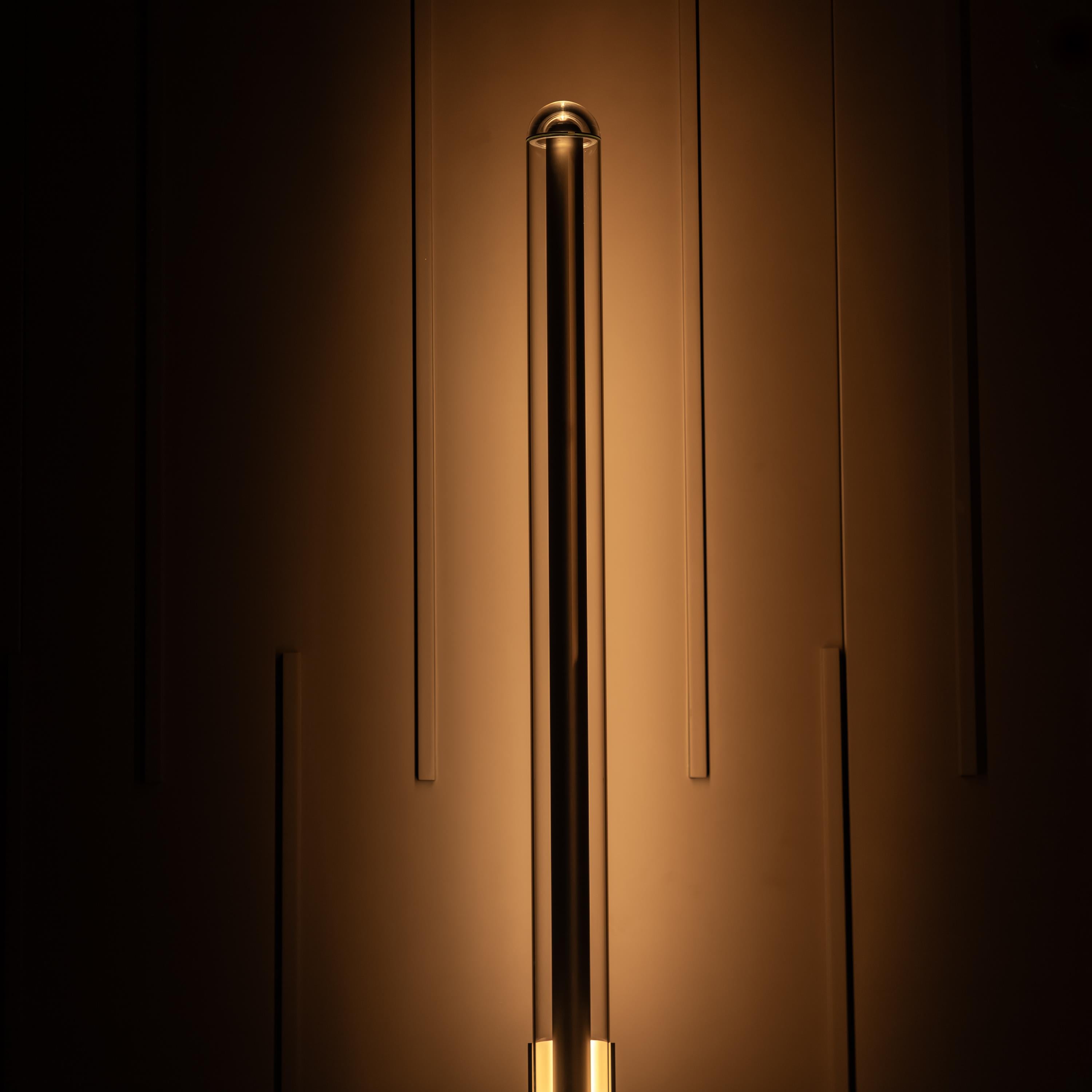 Bermuda Transparent Glass Beige Floor Lamp - Heka Lighting & Trading Limited
