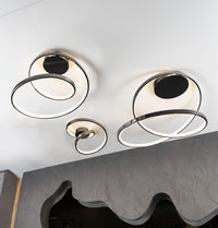 Bern Platin Stainless Acrylic Plafonier 60 Cm - Heka Lighting & Trading Limited