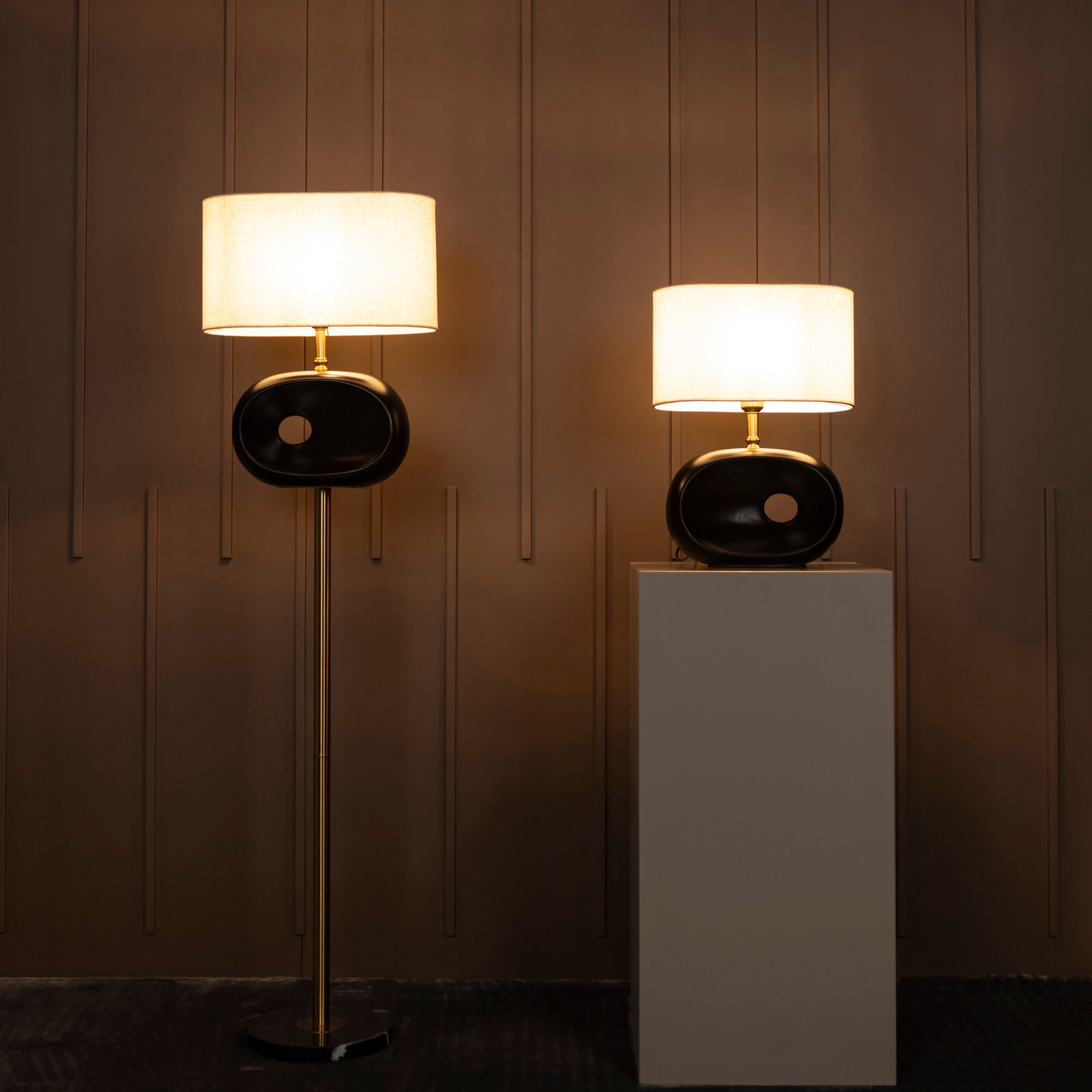 Berova Antique Black Porcelain Lampshade - Heka Lighting & Trading Limited