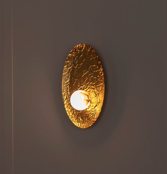 Brüksel Gold Marble Big Wall Sconce