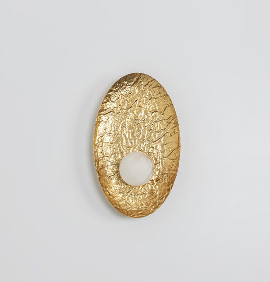 Brüksel Gold Marble Big Wall Sconce