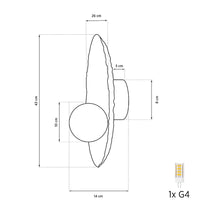 Brüksel Gold Marble Big Wall Sconce - Heka Lighting & Trading Limited