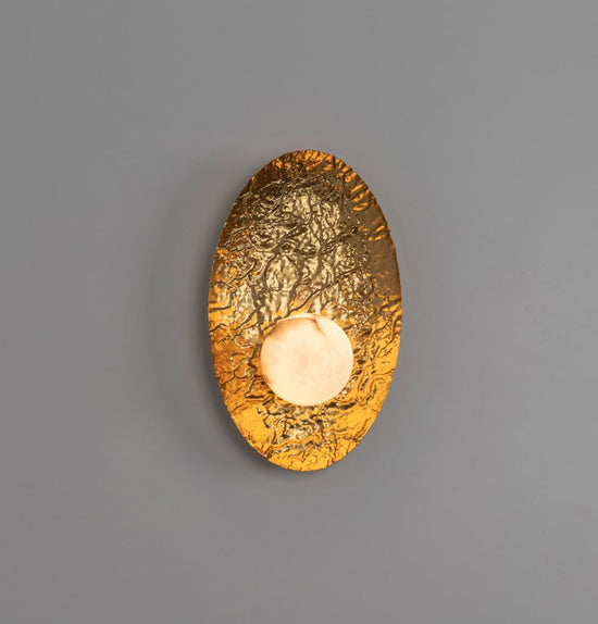 Brüksel Gold Marble Mid-Size Wall Sconce