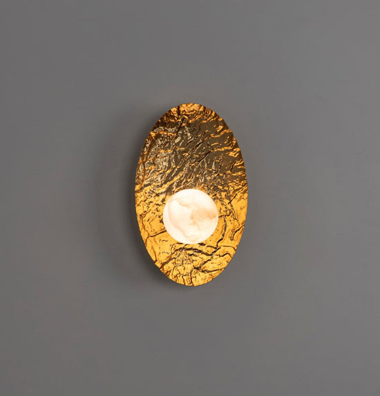 Brüksel Gold Marble Small Wall Sconce