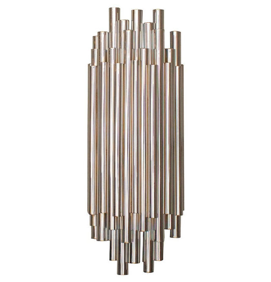 Brubeck Matt Chrome Wall Sconce