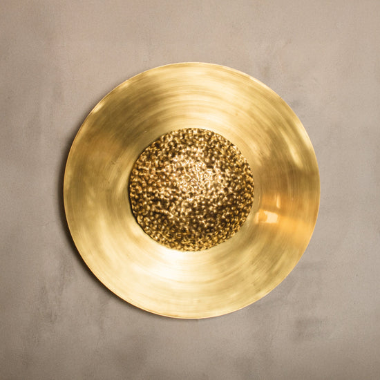 Brushed Brass Wall Sconce With Slime Tattoo 30 Cm