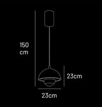Bumin Transparent Acrylic Gold Aluminum Led Pendant Light 23 Cm - Heka Lighting & Trading Limited