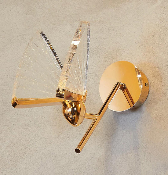 Butterlfy Acrylic Gold Wall Sconce