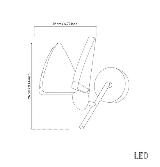Butterlfy Acrylic Gold Wall Sconce