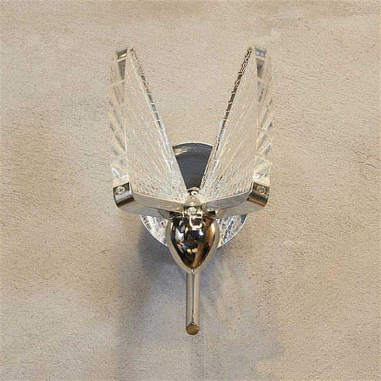 Butterlfy Chrome Acrylic Wall Sconce