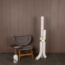 Capri Three Cylinder Marble Brushed Brass Led Floor Lamp - Heka Lighting & Trading Limited