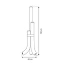 Capri Three Cylinder Marble Brushed Brass Led Floor Lamp - Heka Lighting & Trading Limited