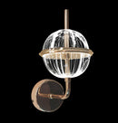 Carina Globe Transparent Acrylic Gold Led Wall Sconce 14 Cm - Heka Lighting & Trading Limited
