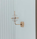 Carina Globe Transparent Acrylic Gold Led Wall Sconce 14 Cm - Heka Lighting & Trading Limited