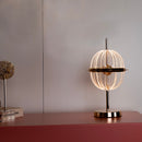 Carina Globe Transparent Acrylic Gold Table Lamp 23 Cm - Heka Lighting & Trading Limited