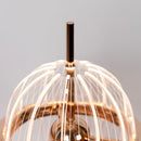 Carina Globe Transparent Acrylic Gold Table Lamp 23 Cm - Heka Lighting & Trading Limited