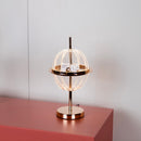 Carina Globe Transparent Acrylic Gold Table Lamp 23 Cm - Heka Lighting & Trading Limited