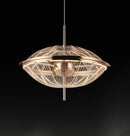 Carina Single Flattened Transparent Acrylic Gold Pendant Light 40 Cm - Heka Lighting & Trading Limited