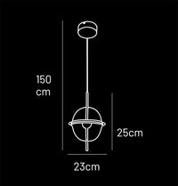 Carina Single Transparent Acrylic Gold Pendant Light Chandelier 20 Cm - Heka Lighting & Trading Limited