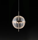 Carina Single Transparent Acrylic Gold Pendant Light Chandelier 30 Cm - Heka Lighting & Trading Limited