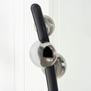 Labranda 6 Smoked Glass Black Leather Floor Lamp