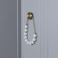 Doradus 10's White Acrylic Globe Brushed Brass Led Wall Sconce - Heka Lighting & Trading Limited