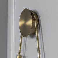 Doradus 10's White Acrylic Globe Brushed Brass Led Wall Sconce - Heka Lighting & Trading Limited