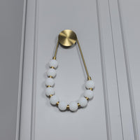 Doradus 10's White Acrylic Globe Brushed Brass Led Wall Sconce - Heka Lighting & Trading Limited