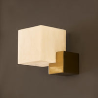 Doris White Cube Antique Marble Led Wall Sconce - Heka Lighting & Trading Limited