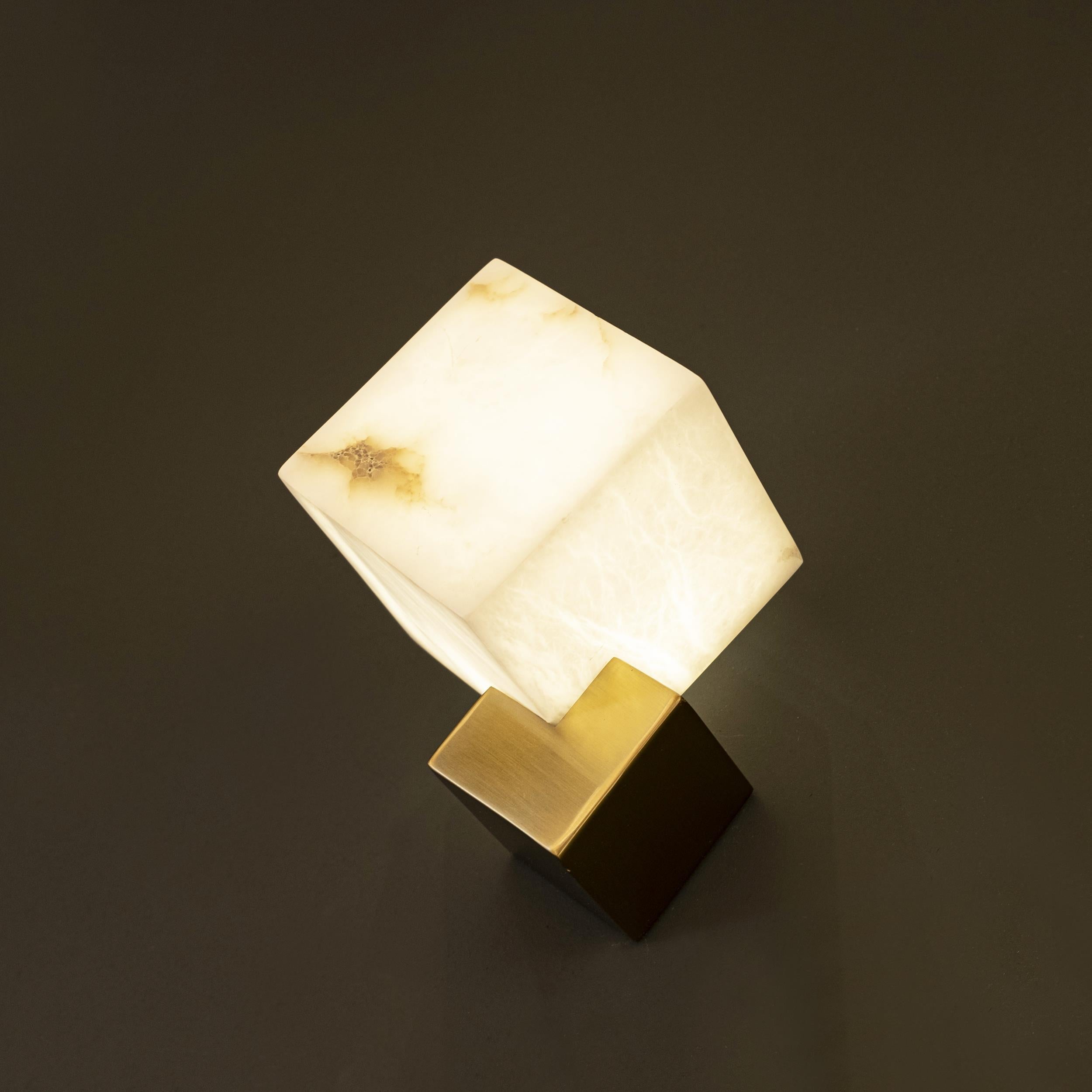Doris White Cube Antique Marble Led Wall Sconce - Heka Lighting & Trading Limited