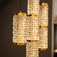 Dubbo Triple Glass Gold Led Pendant Light Chandelier - Heka Lighting & Trading Limited