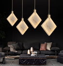 Duha Square Marble Led Pendant Light Chandelier 40 Cm - Heka Lighting & Trading Limited