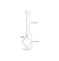 Duha Square Marble Led Pendant Light Chandelier 40 Cm - Heka Lighting & Trading Limited