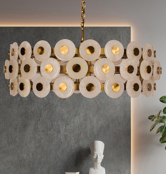 Efes Antique Marble Led Chandelier