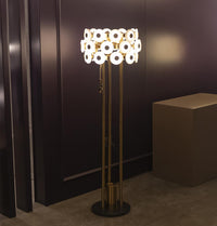 Efes Marble Brushed Brass Floor Lamp - Heka Lighting & Trading Limited