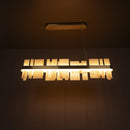 Ekho Marble Brushed Brass Dining Table Top Pendant Light Chandelier 120 Cm - Heka Lighting & Trading Limited