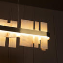 Ekho Marble Brushed Brass Dining Table Top Pendant Light Chandelier 120 Cm - Heka Lighting & Trading Limited