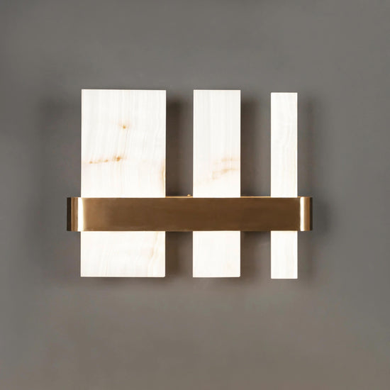 Ekho Marble Brushed Brass Led Wall Sconce
