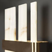Ekho Marble Brushed Brass Led Wall Sconce - Heka Lighting & Trading Limited