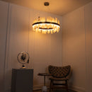 Ekho Marble Brushed Brass Pendant Light Chandelier 80 Cm - Heka Lighting & Trading Limited